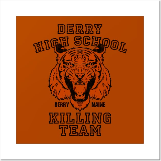 Vintage Derry Tigers Black and Orange Wall Art by Glitterbeard